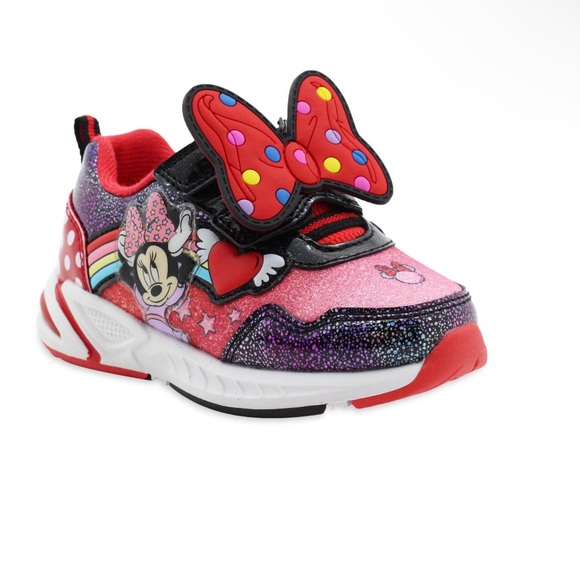 Minnie Mouse Toddler Girls Light Up Kids Athletic Shoes Children Sneaker New - Picture 1 of 6